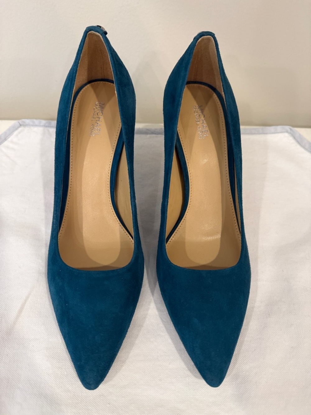 Michael Kors Teal Suede Pumps NWOT
